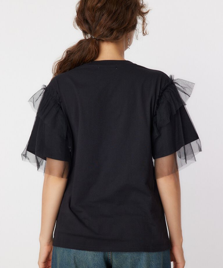 RODEO CROWNS「ONE DAY 袖チュールトップス」|Tシャツ・カットソー|