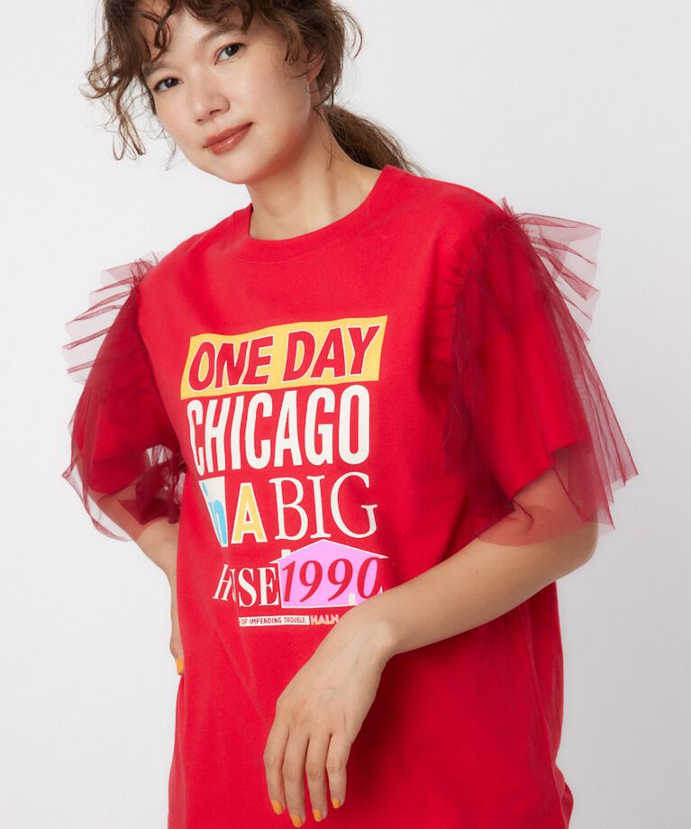 RODEO CROWNS「ONE DAY 袖チュールトップス」|Tシャツ・カットソー|