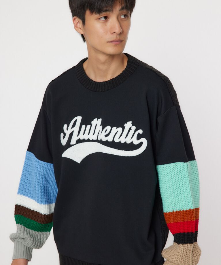 RODEO CROWNS「border sleeve ニット」|ニット・セーター|BLK