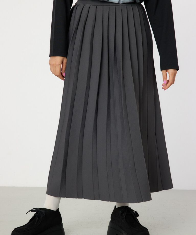 RODEO CROWNS「ニットプリーツスカート」|スカート|GRY