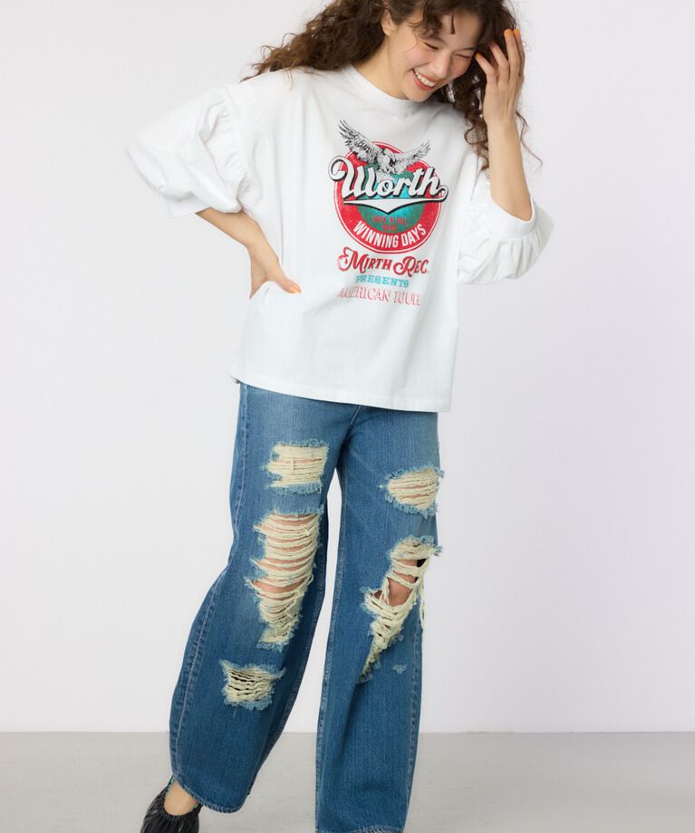 RODEO CROWNS「VariousバルーンスリーブTシャツ」|Tシャツ・カットソー|