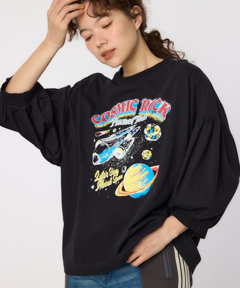 RODEO CROWNS「VariousバルーンスリーブTシャツ」|Tシャツ・カットソー|BLK