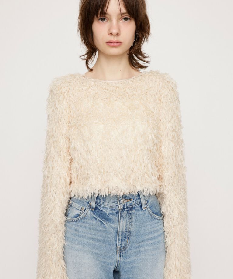 SLY「2WAY SHEER FEATHER トップス」|シャツ・ブラウス|IVOY3