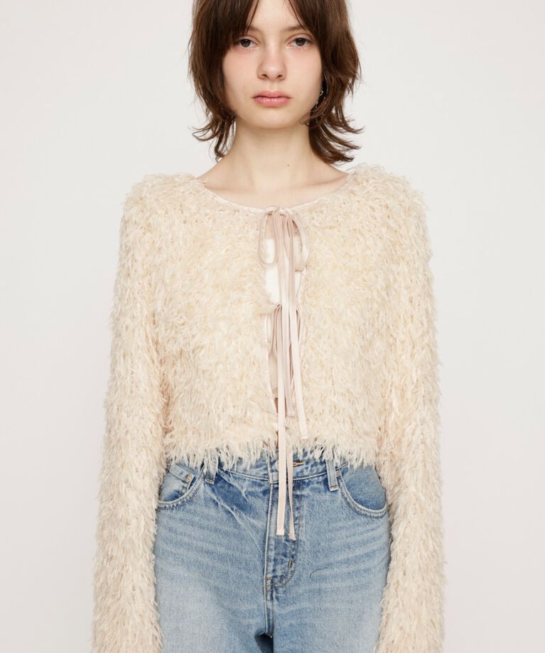 SLY「2WAY SHEER FEATHER トップス」|シャツ・ブラウス|