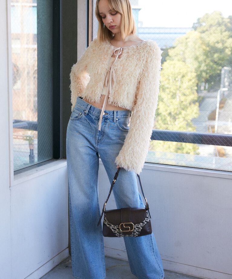 SLY「2WAY SHEER FEATHER トップス」|シャツ・ブラウス|