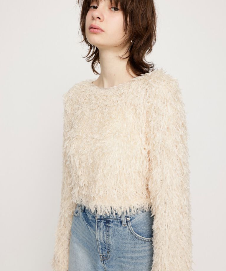 SLY「2WAY SHEER FEATHER トップス」|シャツ・ブラウス|
