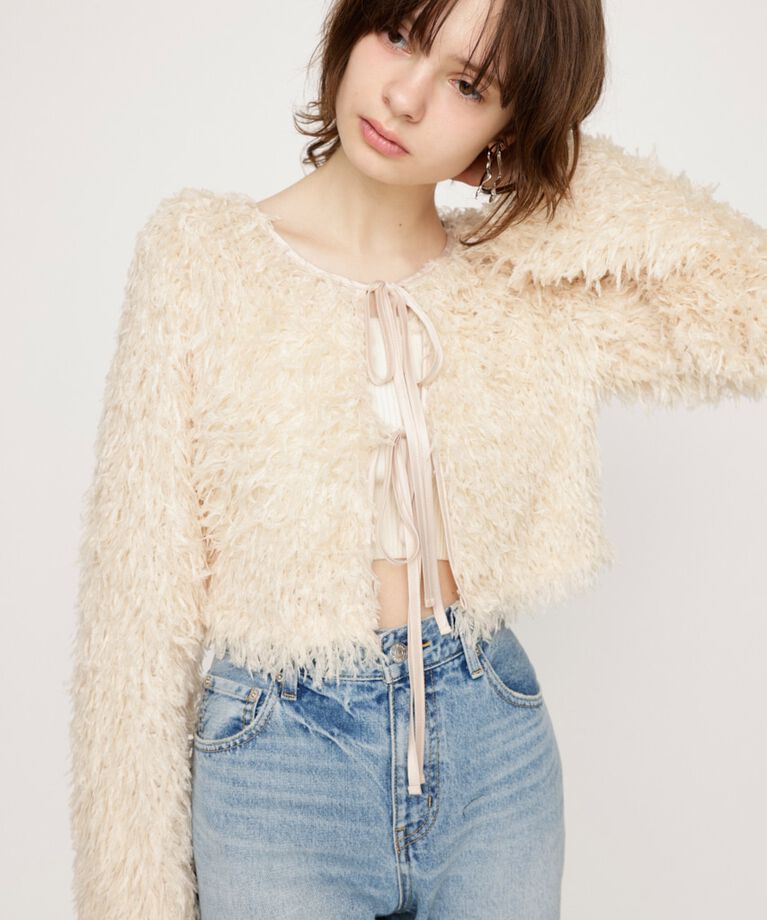 SLY「2WAY SHEER FEATHER トップス」|シャツ・ブラウス|
