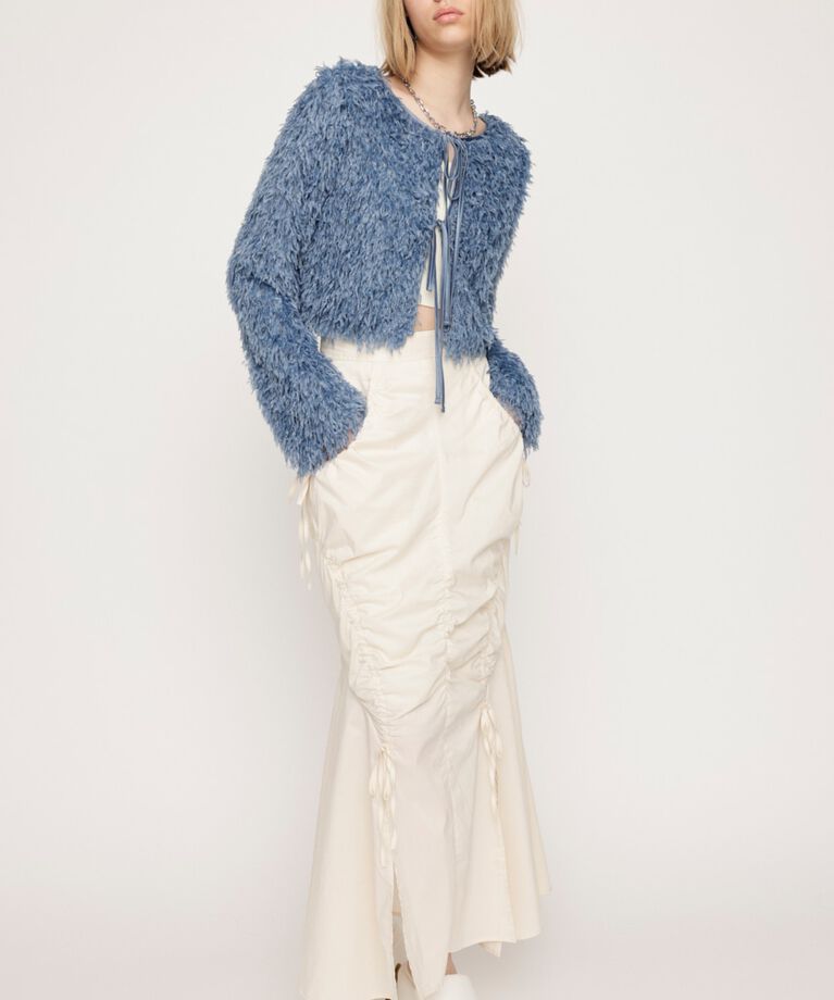 SLY「2WAY SHEER FEATHER トップス」|シャツ・ブラウス|