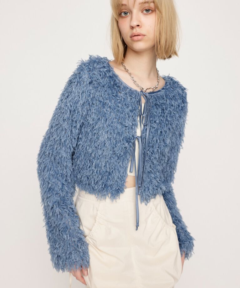 SLY「2WAY SHEER FEATHER トップス」|シャツ・ブラウス|