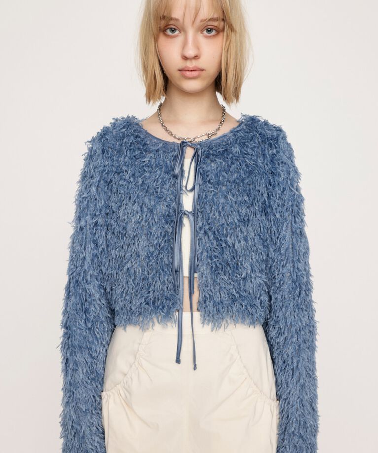 SLY「2WAY SHEER FEATHER トップス」|シャツ・ブラウス|