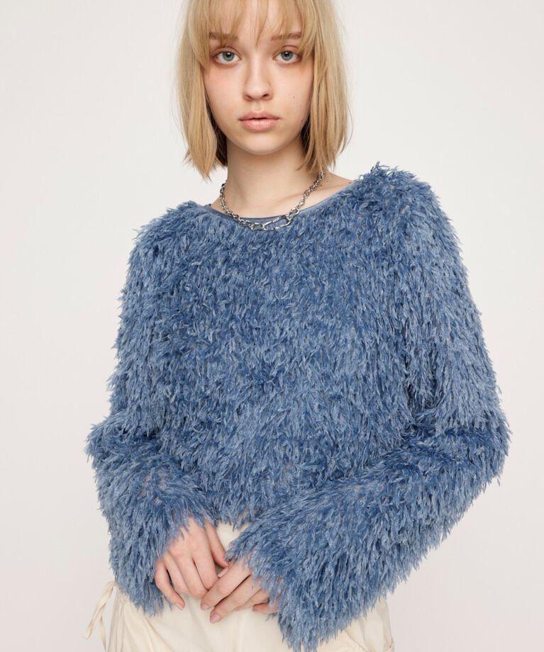 SLY「2WAY SHEER FEATHER トップス」|シャツ・ブラウス|