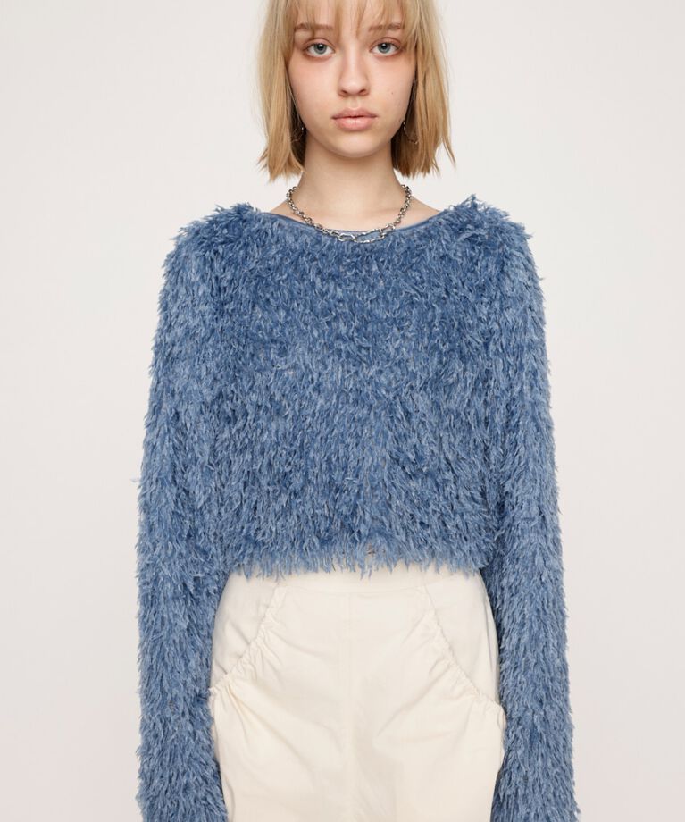 SLY「2WAY SHEER FEATHER トップス」|シャツ・ブラウス|