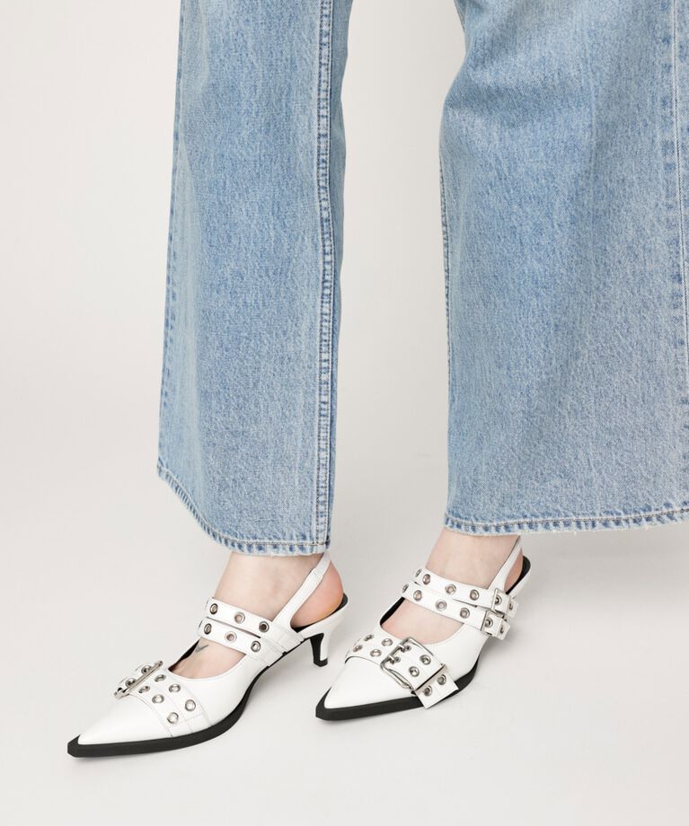 SLY「POINTED TOE BELTED サンダル」|サンダル|