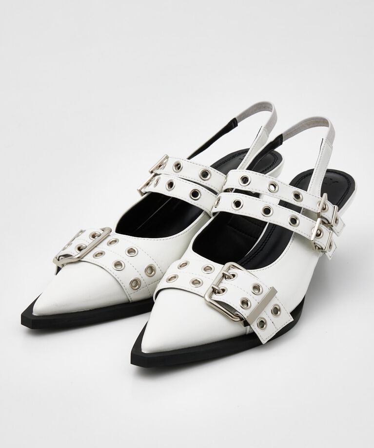 SLY「POINTED TOE BELTED サンダル」|サンダル|
