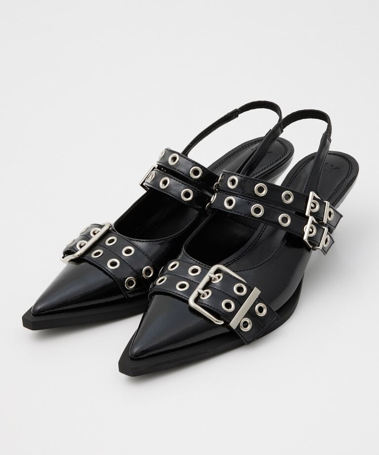 SLY「POINTED TOE BELTED サンダル」|サンダル|