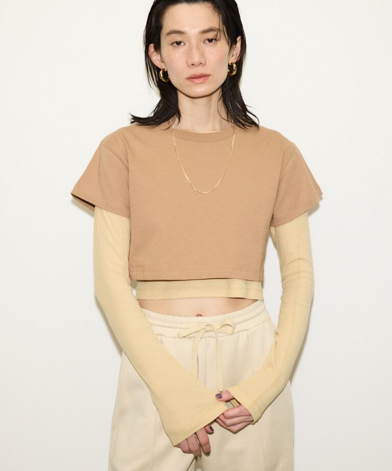 SLY「2P LAYERED トップス」|Tシャツ・カットソー|BEG