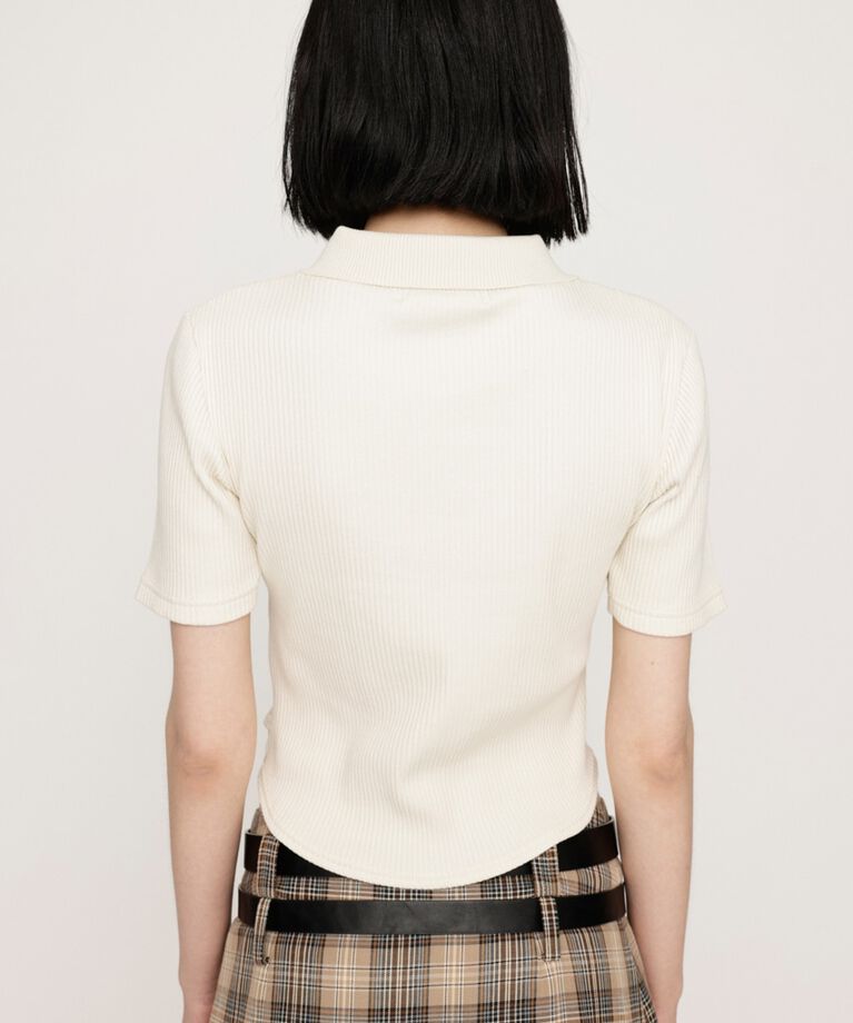SLY「FRONT GATHER ZIP トップス」|Tシャツ・カットソー|