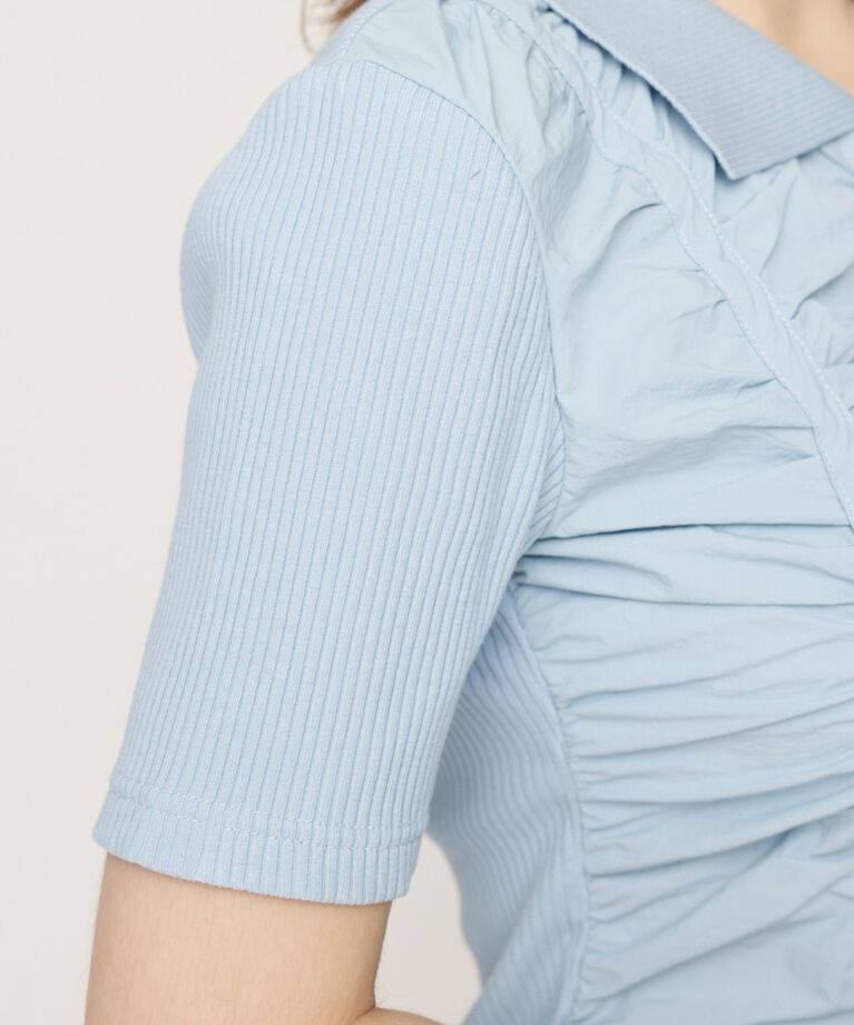 SLY「FRONT GATHER ZIP トップス」|Tシャツ・カットソー|