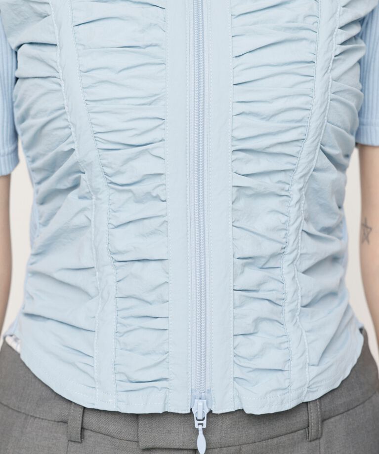 SLY「FRONT GATHER ZIP トップス」|Tシャツ・カットソー|