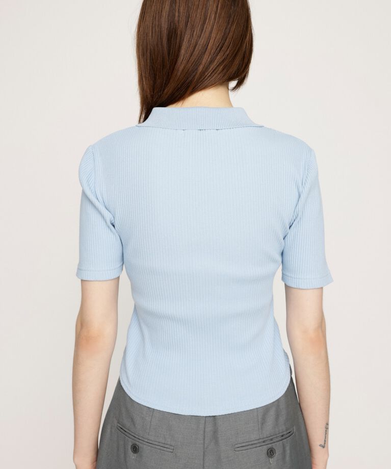 SLY「FRONT GATHER ZIP トップス」|Tシャツ・カットソー|