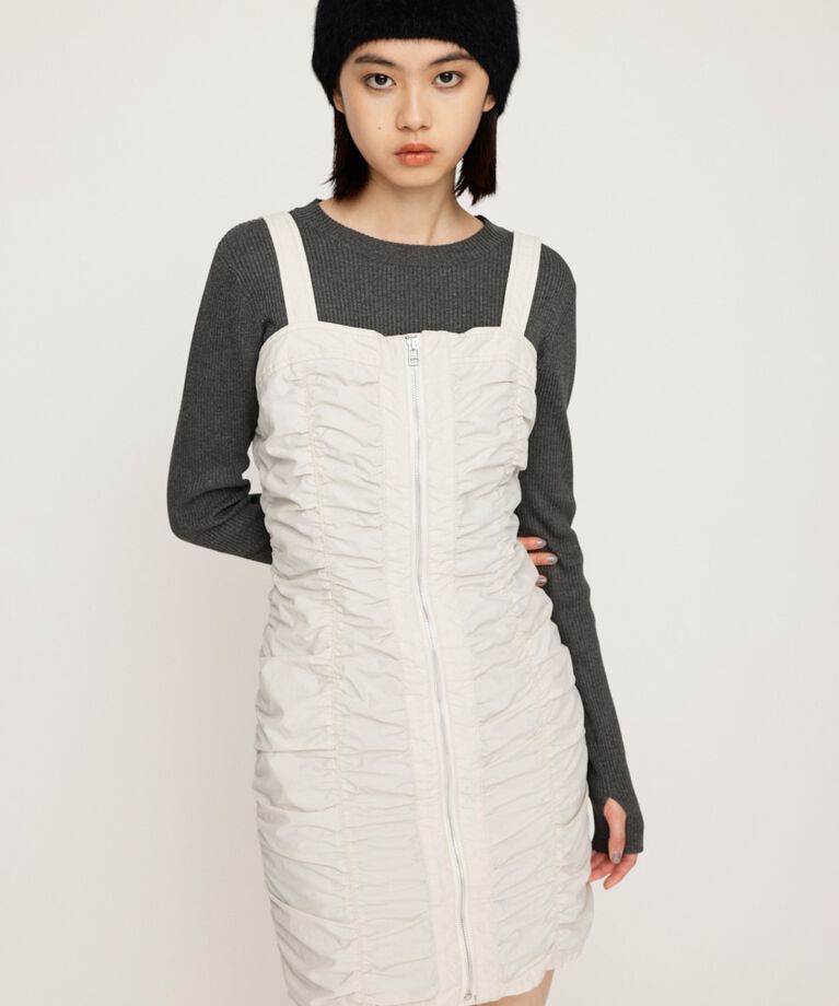 SLY「NYLON GATHER CAMI ショートワンピース」|ワンピース|IVOY3