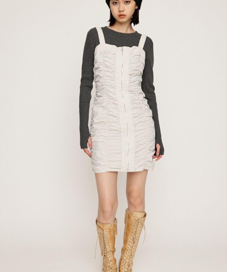 SLY「NYLON GATHER CAMI ショートワンピース」|ワンピース|