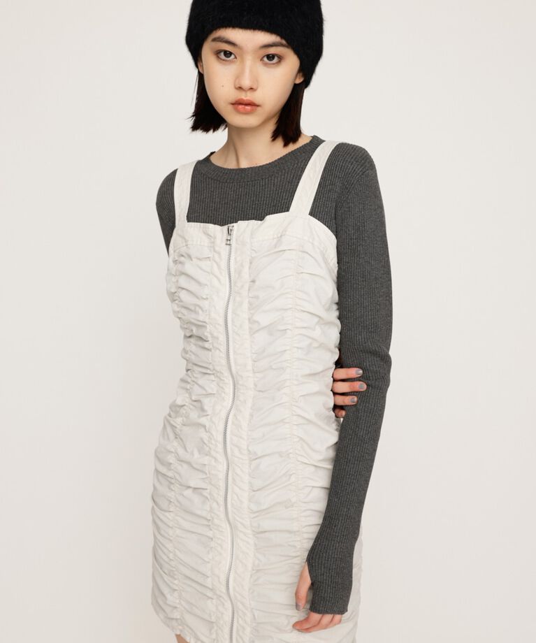SLY「NYLON GATHER CAMI ショートワンピース」|ワンピース|