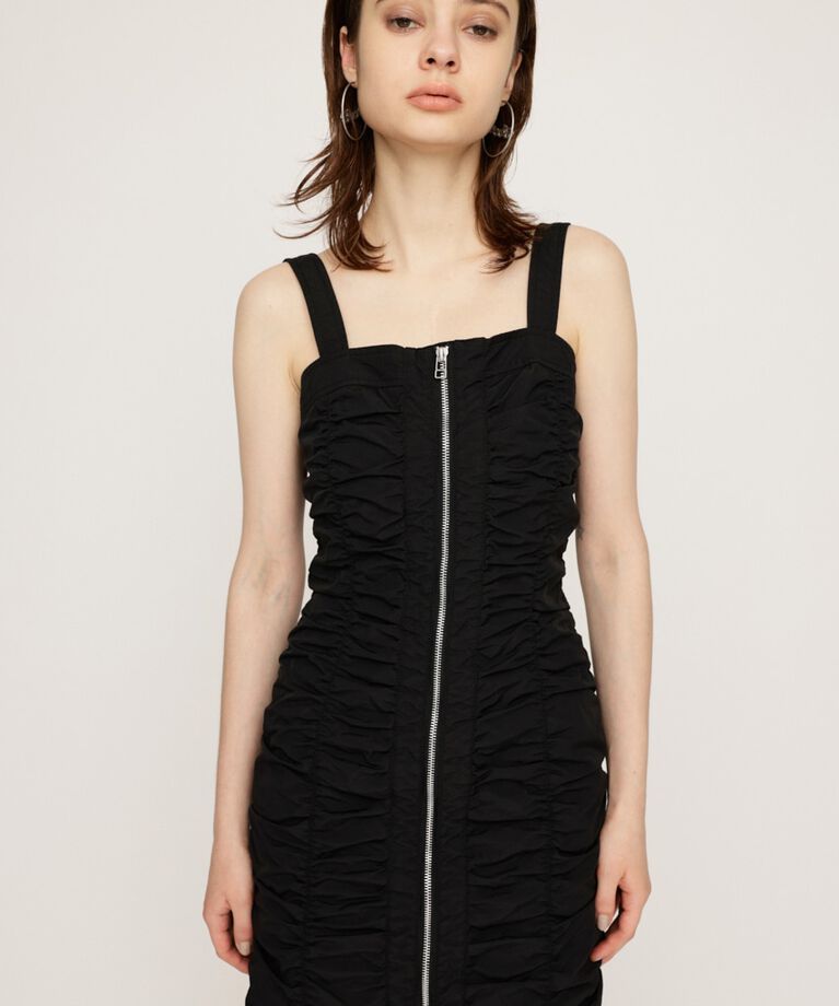 SLY「NYLON GATHER CAMI ショートワンピース」|ワンピース|