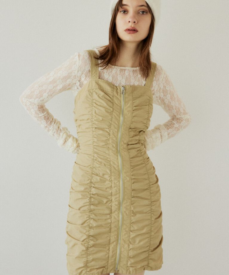 SLY「NYLON GATHER CAMI ショートワンピース」|ワンピース|