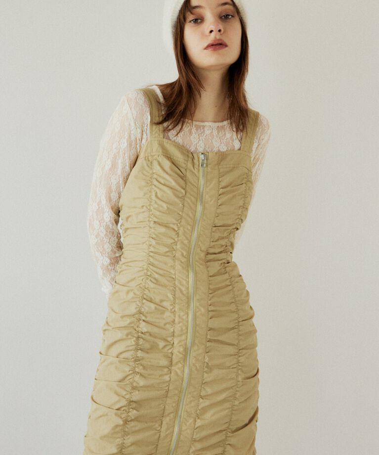 SLY「NYLON GATHER CAMI ショートワンピース」|ワンピース|