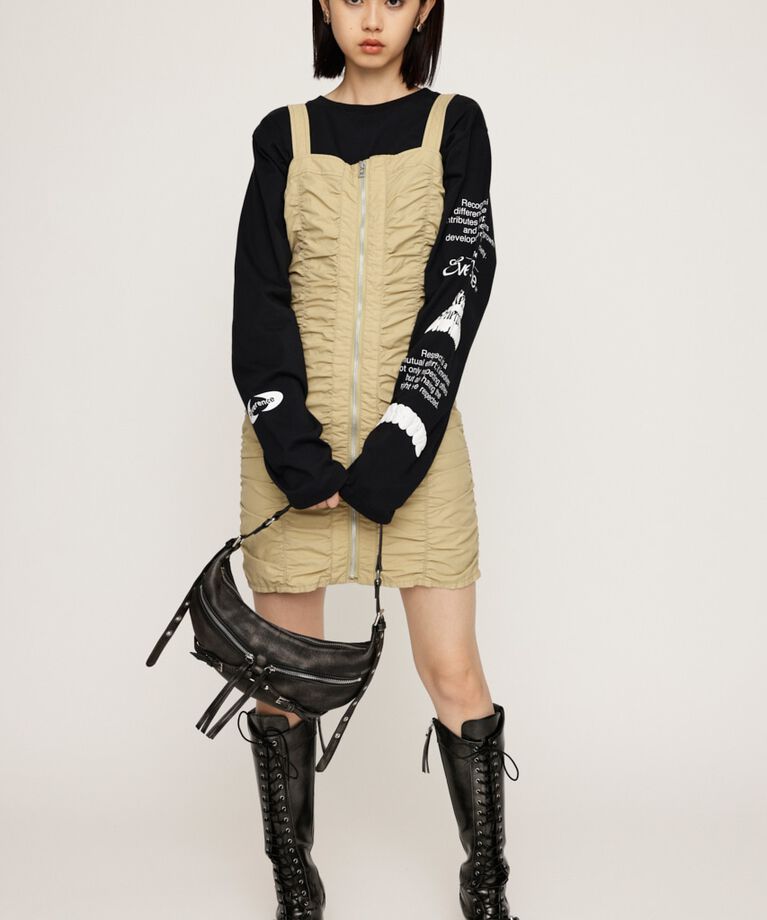 SLY「NYLON GATHER CAMI ショートワンピース」|ワンピース|
