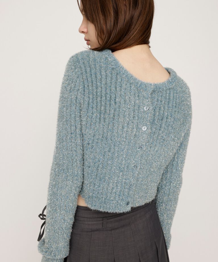 SLY「GLITTER KNIT 2WAY カーディガン」|カーディガン|