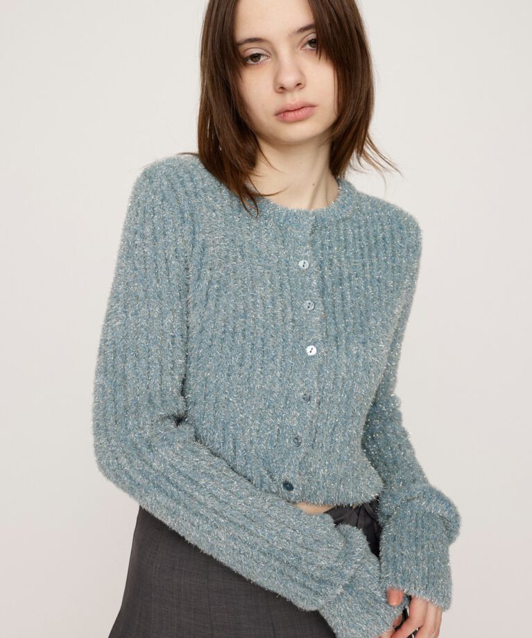 SLY「GLITTER KNIT 2WAY カーディガン」|カーディガン|