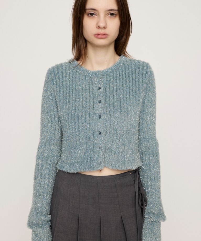 SLY「GLITTER KNIT 2WAY カーディガン」|カーディガン|