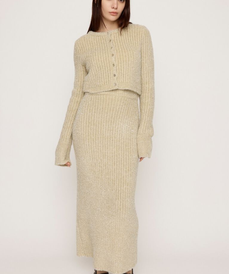 SLY「GLITTER KNIT 2WAY カーディガン」|カーディガン|