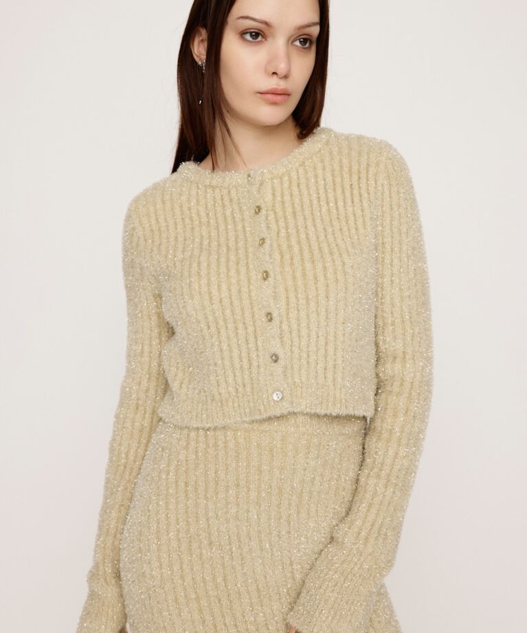 SLY「GLITTER KNIT 2WAY カーディガン」|カーディガン|