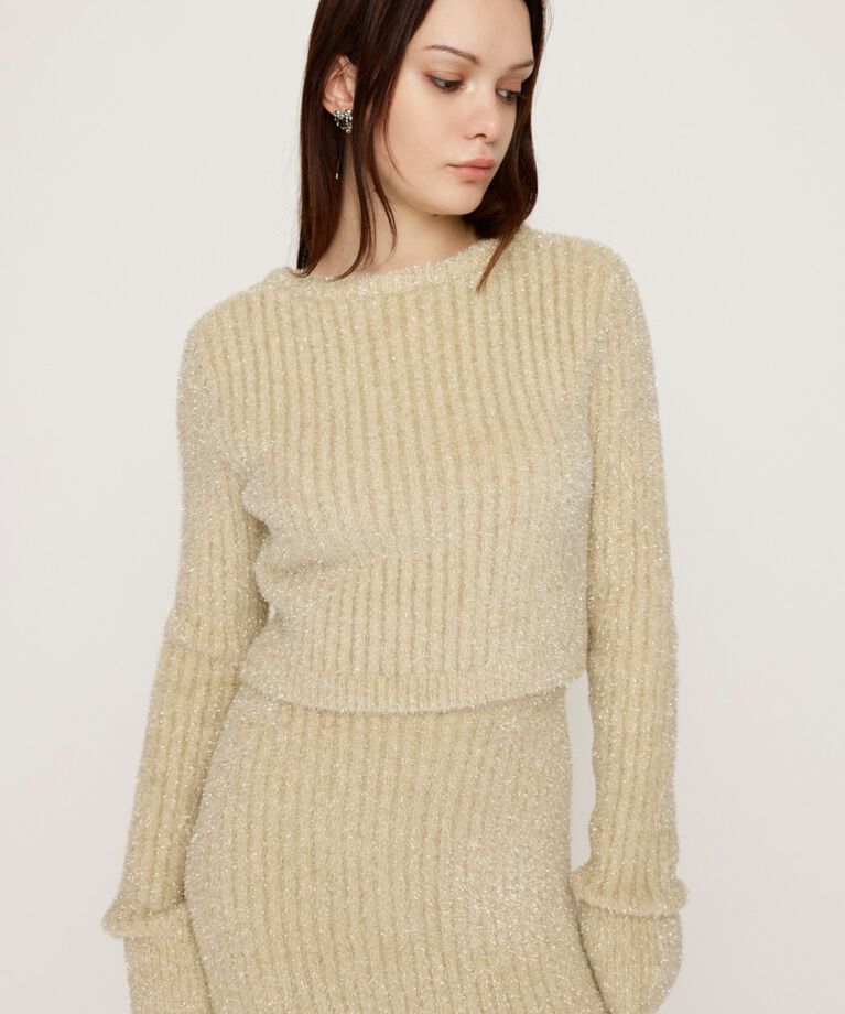 SLY「GLITTER KNIT 2WAY カーディガン」|カーディガン|