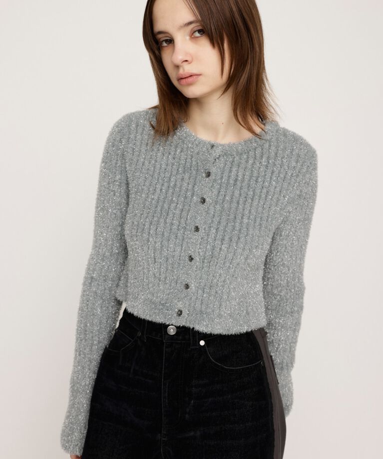 SLY「GLITTER KNIT 2WAY カーディガン」|カーディガン|SLV