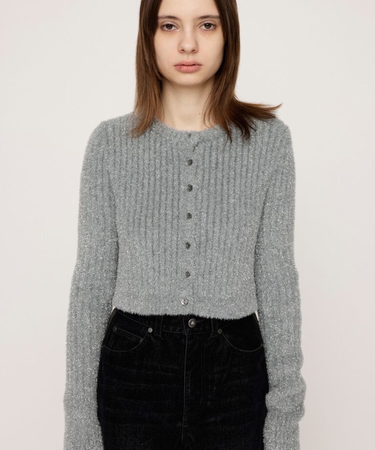SLY「GLITTER KNIT 2WAY カーディガン」|カーディガン|