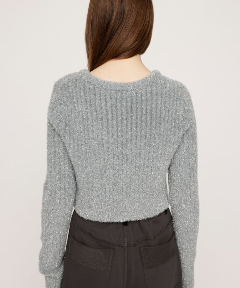 SLY「GLITTER KNIT 2WAY カーディガン」|カーディガン|