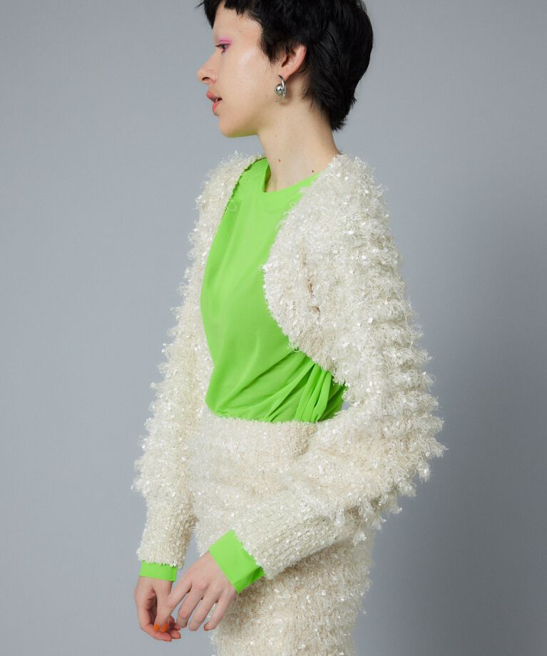 HeRIN.CYE「Loop yarn bolero」|カーディガン|