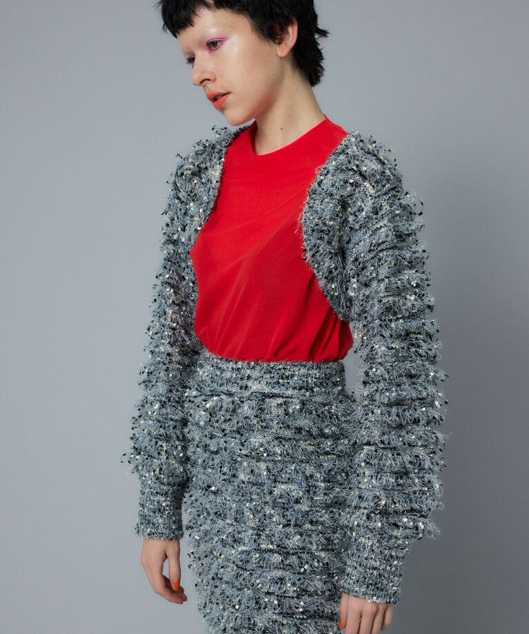HeRIN.CYE「Loop yarn bolero」|カーディガン|