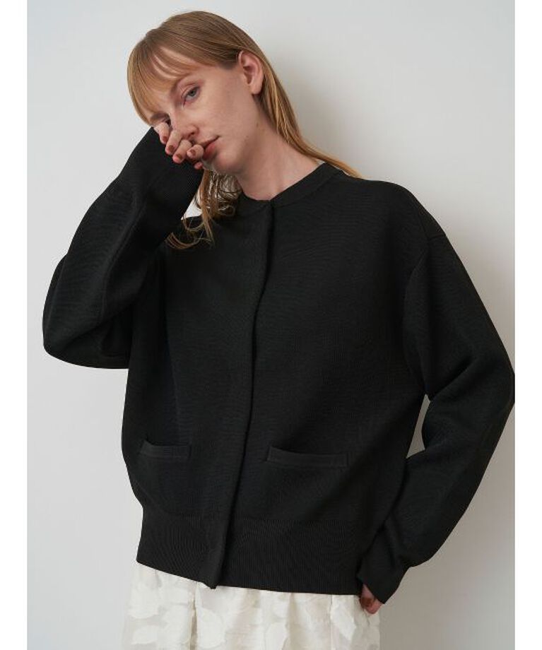 ELENDEEK「METAL YARN KN BLOUSON」|ブルゾン・スタジャン|ブラック
