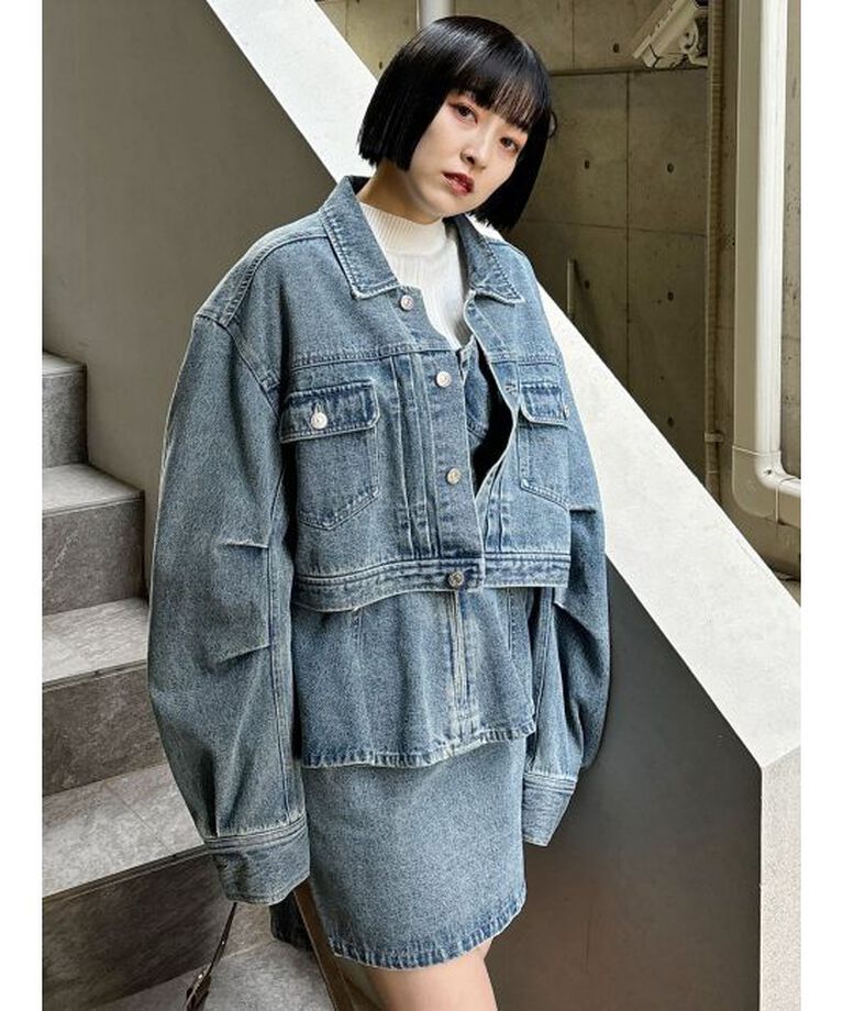 MURUA「ショートデニムジャケット【セット販売対象】」|デニムジャケット|