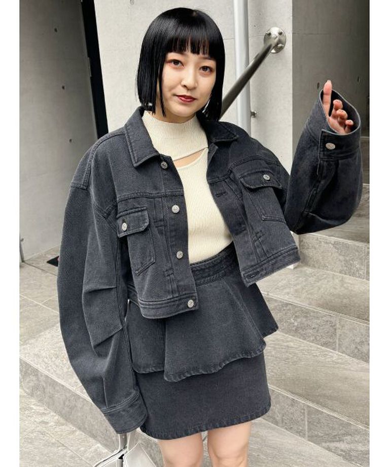 MURUA「ショートデニムジャケット【セット販売対象】」|デニムジャケット|