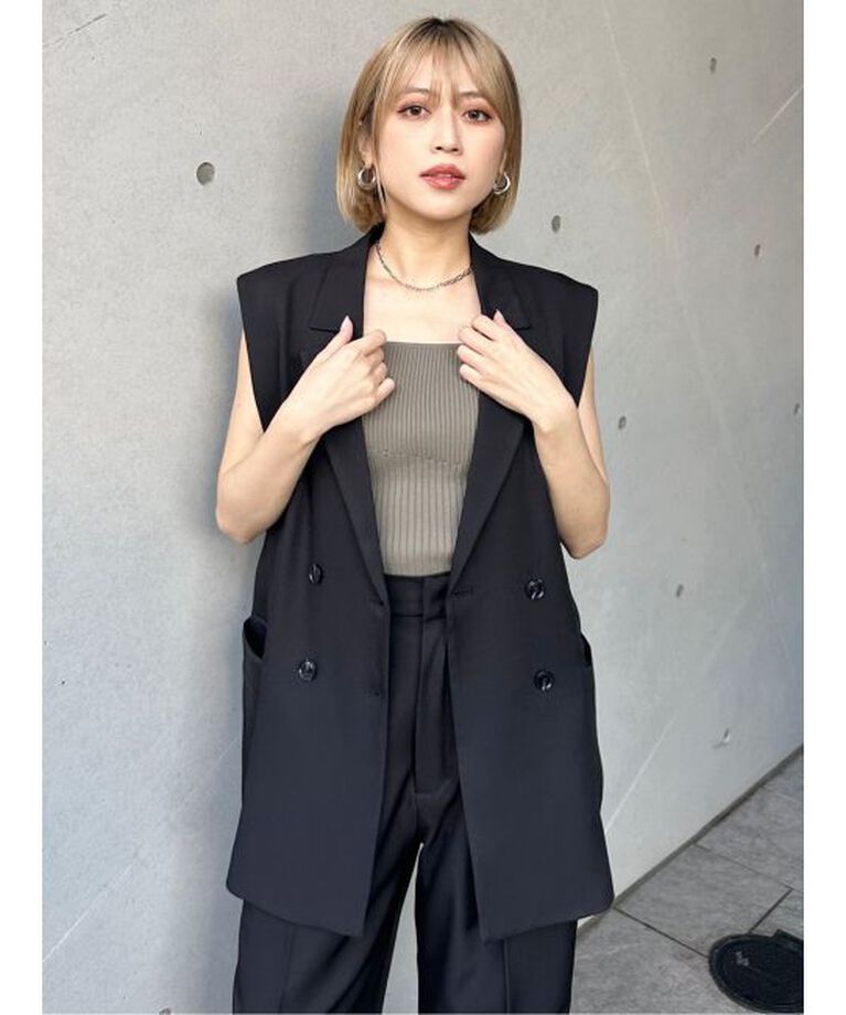 MURUA「バックベルトテーラードジレ【セット販売対象】」|ベスト・ジレ|