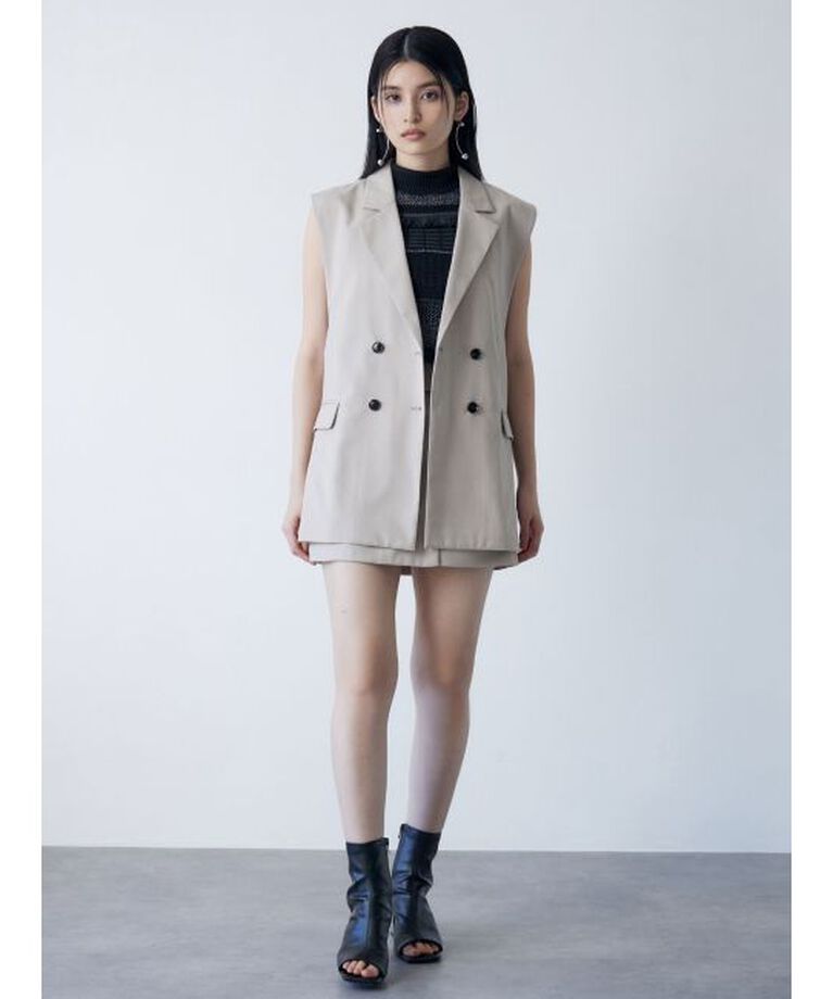 MURUA「バックベルトテーラードジレ【セット販売対象】」|ベスト・ジレ|