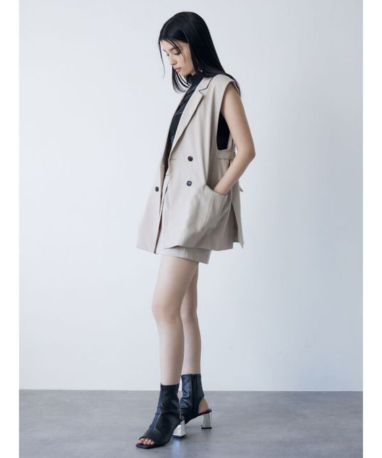 MURUA「バックベルトテーラードジレ【セット販売対象】」|ベスト・ジレ|