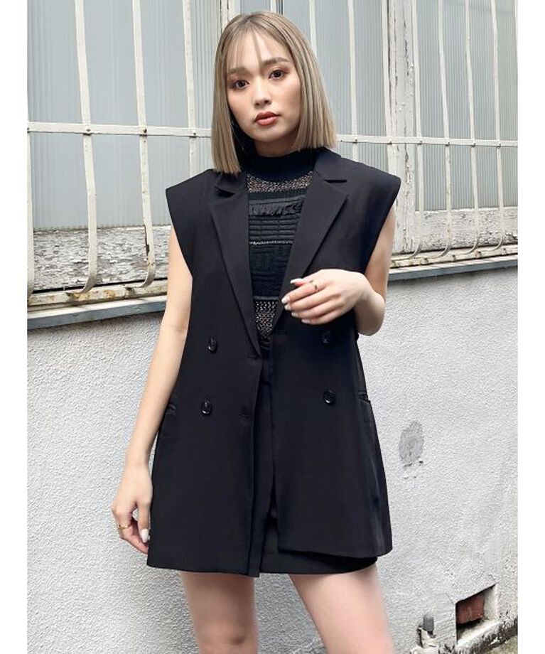 MURUA「バックベルトテーラードジレ【セット販売対象】」|ベスト・ジレ|