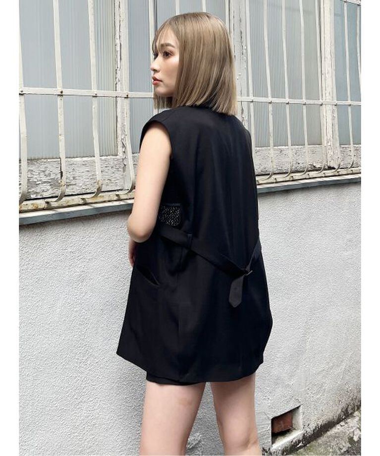 MURUA「バックベルトテーラードジレ【セット販売対象】」|ベスト・ジレ|